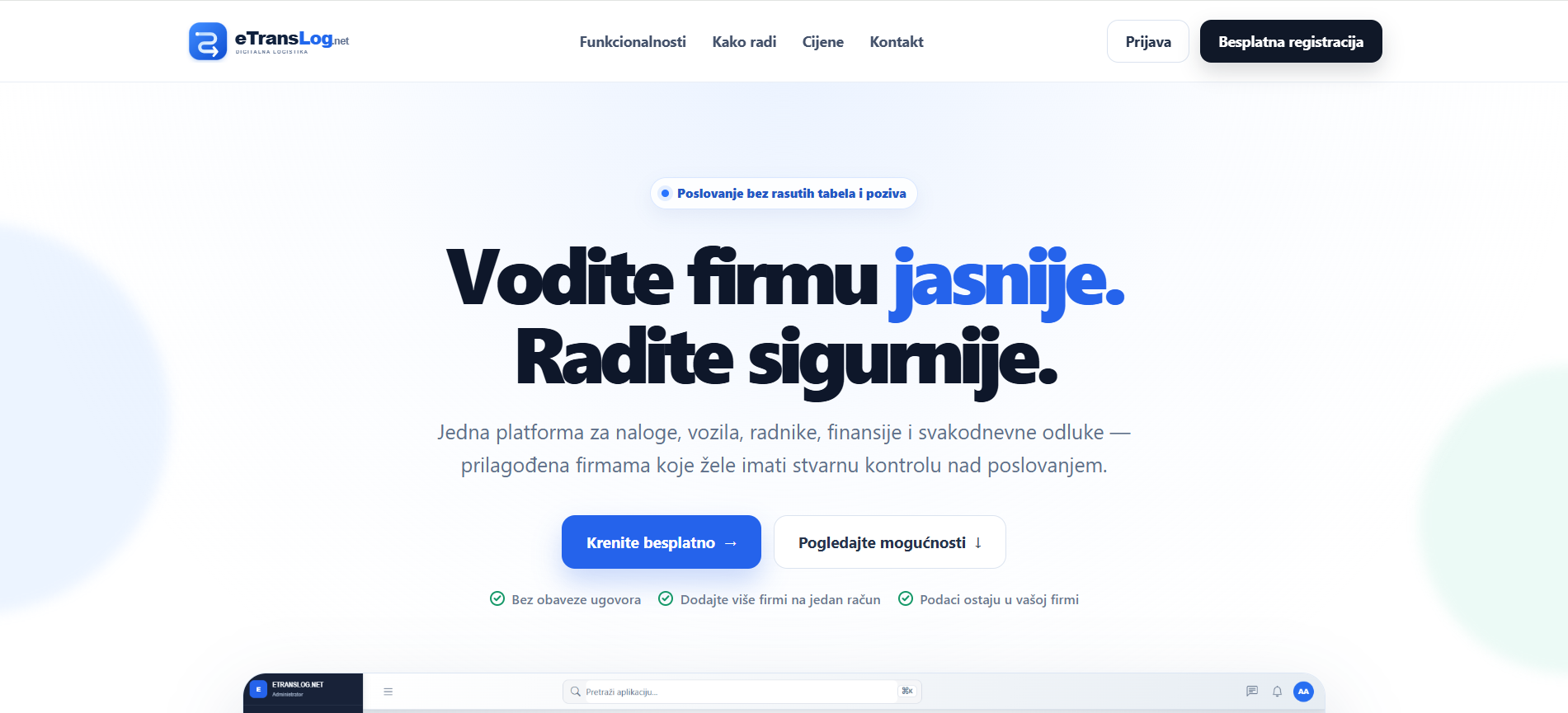 eTransLog - program za transport i logistiku